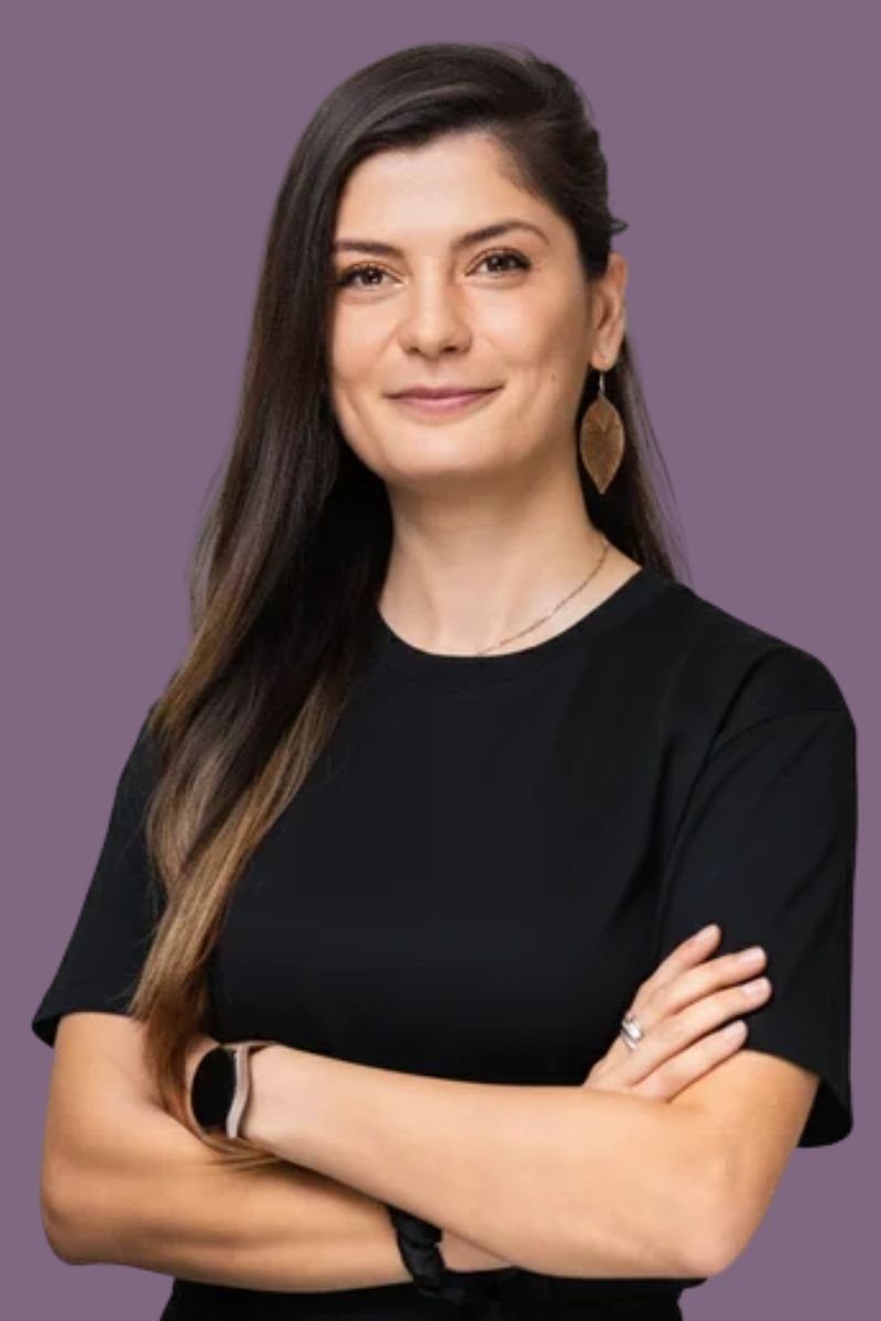 Marlene Jamett, product designer and founder of PlasterHub, smiling with her arms crossed